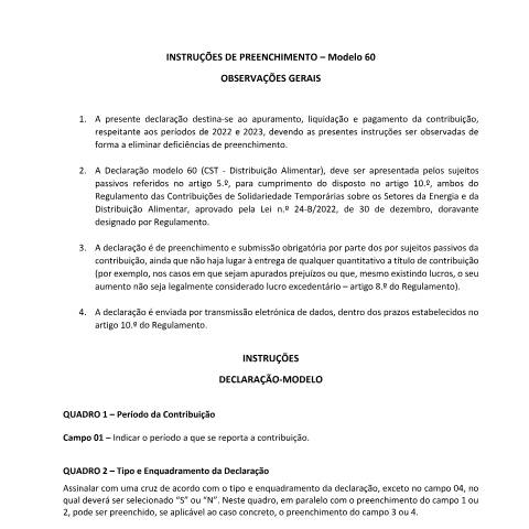 Pré-visualização do documento Modelo 60 - Instruções — IRS / IRC, Portugal (CERFA n°Modelo 60)