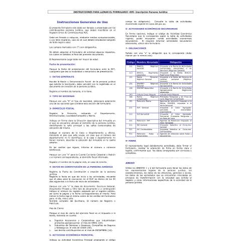 Vista previa del documento Instructivo del Formulario Nº 605 — Formularios Instructivos, Paraguay (CERFA n°F605)