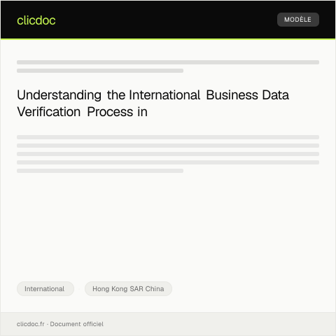 Document preview: Request for International Business Data Verification (國際商業數據驗證申請) — International, Hong Kong SAR China