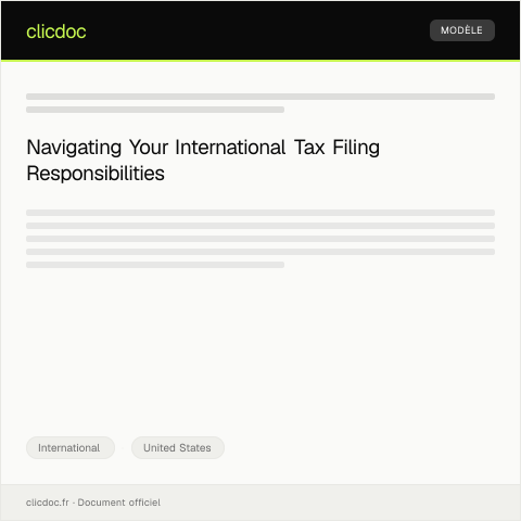 Document preview: Notification of International Tax Filing Obligations — International, United States