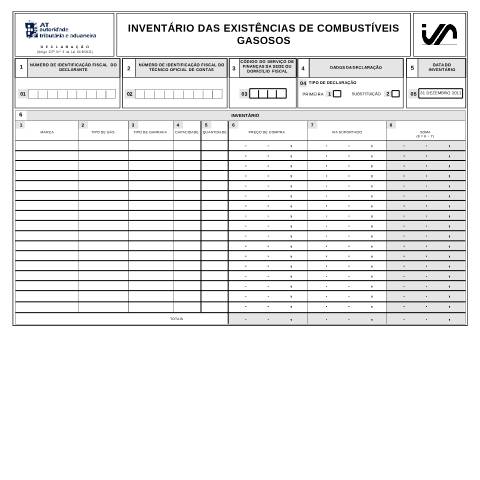 Pré-visualização do documento Inventário das Existências de Combustíveis Gasosos — IVA, Portugal
