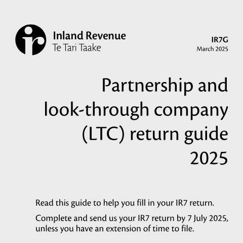 Document preview: IR7G 2025 — Income tax, New Zealand (CERFA n°IR7G)