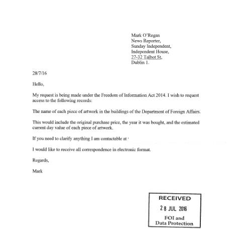 Document preview: FOI Request 16/113 — foi request 16113 — Department of Foreign Affairs, Ireland