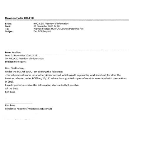 Document preview: FOI Request 16/180 — foi request 16180 — Department of Foreign Affairs, Ireland