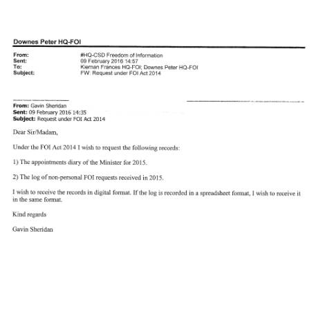 Document preview: FOI Request 16/015 — foi request 16015 — Department of Foreign Affairs, Ireland