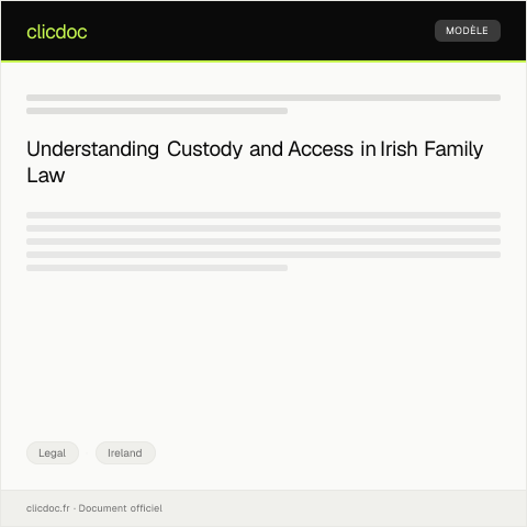 Document preview: Irish Court-Ordered Custody and Access Arrangements — Legal, Ireland
