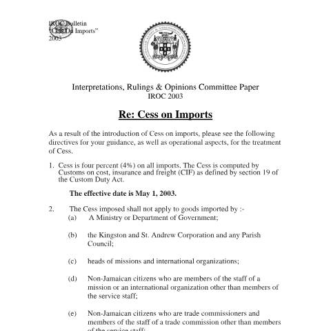 Document preview: 2003.IROC.GCT - GCT on Consignment Sales — Document, Jamaica (CERFA n°2003.iroc.gct+-+gct+on+consignment+sales)
