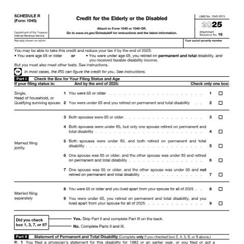 Document preview: IRS Form f1040sr — IRS, United States (CERFA n°1040SR)