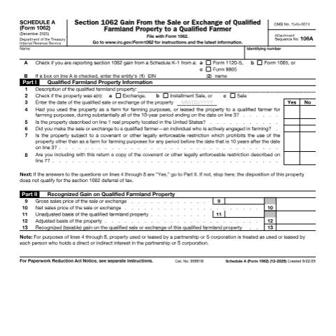 Document preview: IRS Form f1062sa — IRS, United States (CERFA n°1062SA)