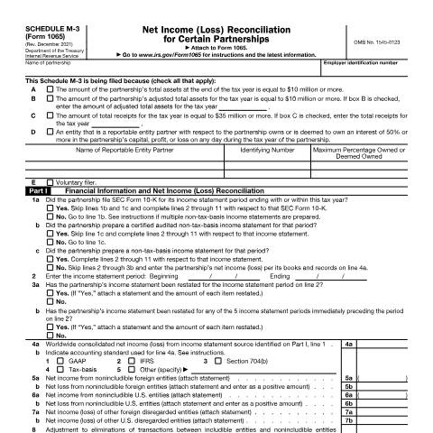 Document preview: IRS Form f1065sm3 — IRS, United States (CERFA n°1065SM3)