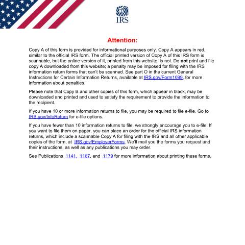 Document preview: IRS Form f1098 — IRS, United States (CERFA n°1098)