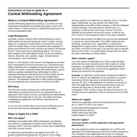 Document preview: IRS Form f13930 — IRS, United States (CERFA n°13930)