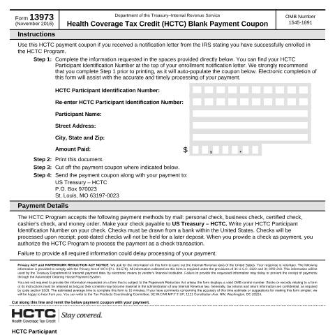 Document preview: IRS Form f13973 — IRS, United States (CERFA n°13973)