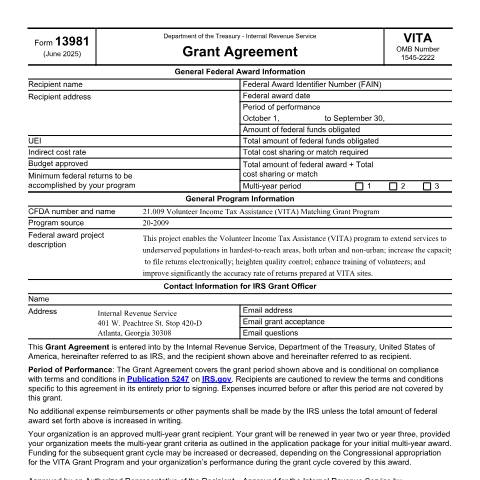 Document preview: IRS Form f13981 — IRS, United States (CERFA n°13981)