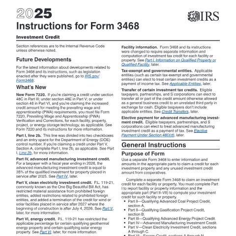Document preview: IRS Instructions i3468 — IRS, United States (CERFA n°INST-3468)