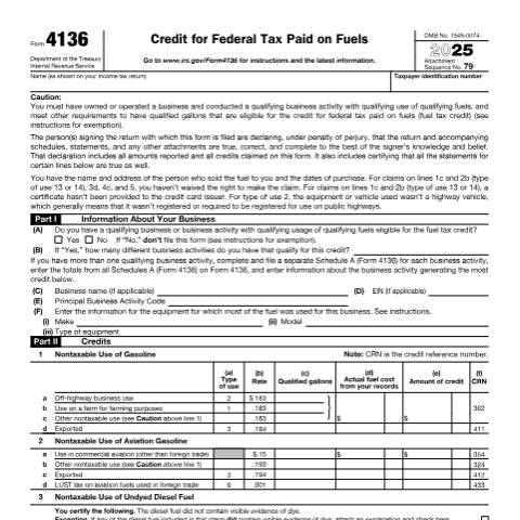 Document preview: IRS Form f4136 — IRS, United States (CERFA n°4136)