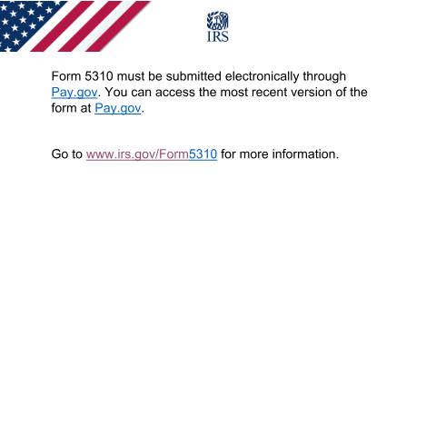 Document preview: IRS Form f5310 — IRS, United States (CERFA n°5310)
