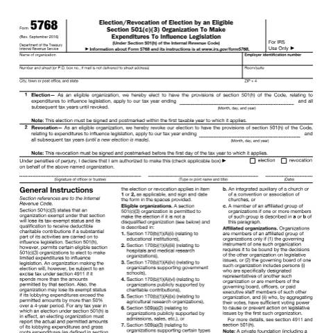 Document preview: IRS Form f5768 — IRS, United States (CERFA n°5768)