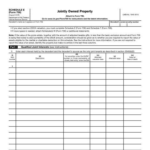 Document preview: IRS Form f706se — IRS, United States (CERFA n°706SE)