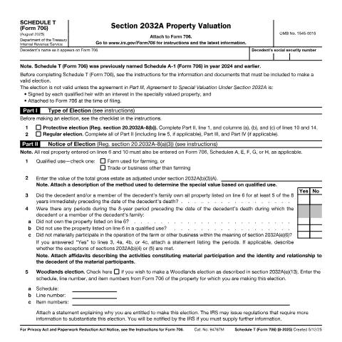 Document preview: IRS Form f706st — IRS, United States (CERFA n°706ST)