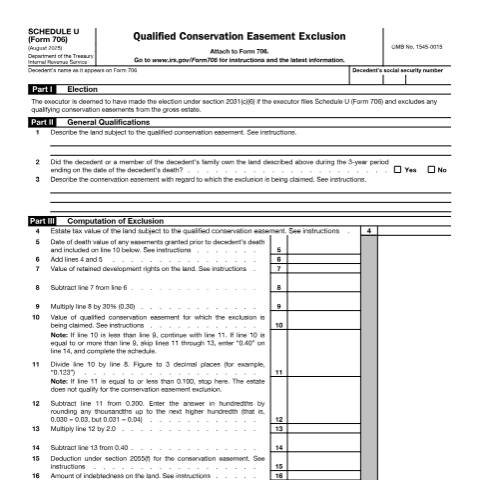 Document preview: IRS Form f706su — IRS, United States (CERFA n°706SU)