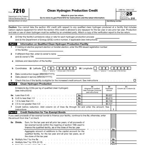 Document preview: IRS Form f7210 — IRS, United States (CERFA n°7210)