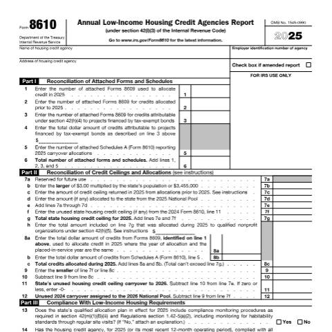 Document preview: IRS Form f8610 — IRS, United States (CERFA n°8610)
