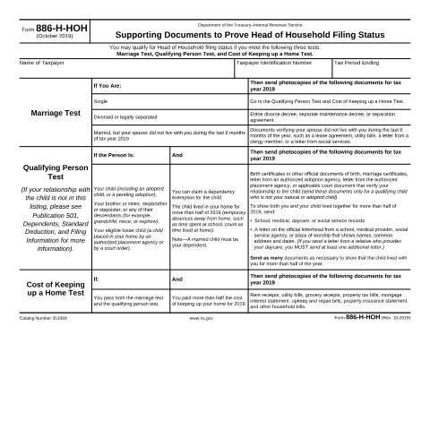 Document preview: IRS Form f886hh — IRS, United States (CERFA n°886HH)