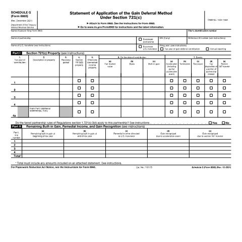 Document preview: IRS Form f8865sg — IRS, United States (CERFA n°8865SG)