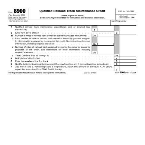 Document preview: IRS Form f8900 — IRS, United States (CERFA n°8900)