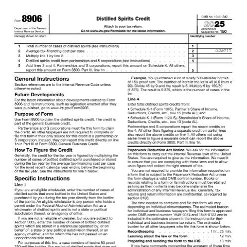 Document preview: IRS Form f8906 — IRS, United States (CERFA n°8906)