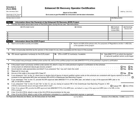 Document preview: IRS Form f8933sc — IRS, United States (CERFA n°8933SC)