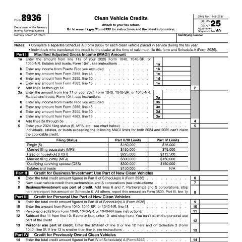 Document preview: IRS Form f8936 — IRS, United States (CERFA n°8936)