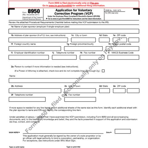 Document preview: IRS Form f8950 — IRS, United States (CERFA n°8950)