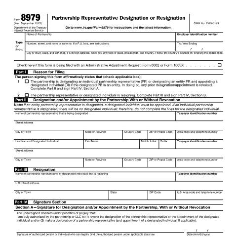 Document preview: IRS Form f8979 — IRS, United States (CERFA n°8979)