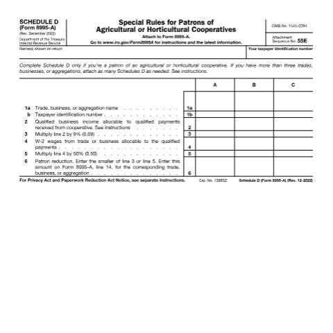 Document preview: IRS Form f8995ad — IRS, United States (CERFA n°8995AD)