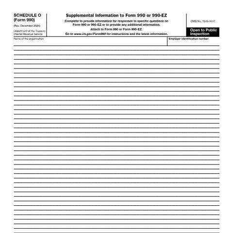 Document preview: IRS Form f990so — IRS, United States (CERFA n°990SO)