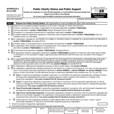 Document preview: IRS Form f990sa — IRS, United States (CERFA n°990SA)