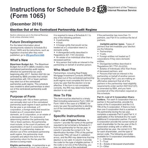 Document preview: IRS Instructions i1065sb2 — IRS, United States (CERFA n°INST-1065SB2)