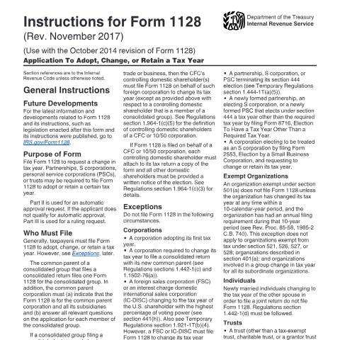 Document preview: IRS Instructions i1128 — IRS, United States (CERFA n°INST-1128)