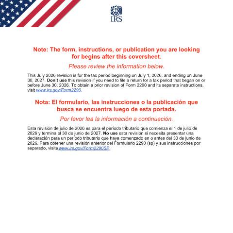 Document preview: IRS Instructions i2290 — IRS, United States (CERFA n°INST-2290)