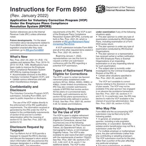 Document preview: IRS Instructions i8950 — IRS, United States (CERFA n°INST-8950)