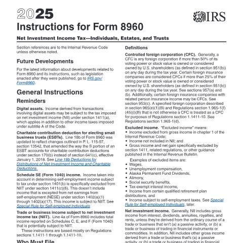 Document preview: IRS Instructions i8960 — IRS, United States (CERFA n°INST-8960)