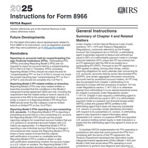 Document preview: IRS Instructions i8966 — IRS, United States (CERFA n°INST-8966)