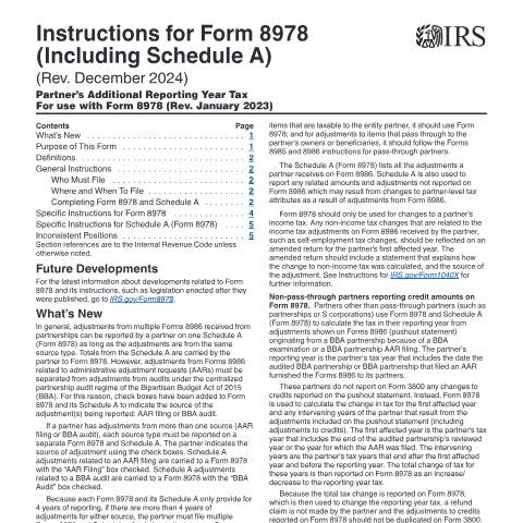 Document preview: IRS Instructions i8978 — IRS, United States (CERFA n°INST-8978)