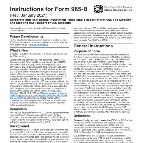 Document preview: IRS Instructions i965b — IRS, United States (CERFA n°INST-965B)