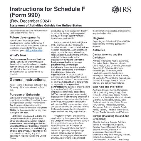 Document preview: IRS Instructions i990sf — IRS, United States (CERFA n°INST-990SF)