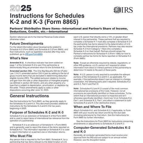 Document preview: IRS Instructions i8865k23 — IRS, United States (CERFA n°INST-8865K23)