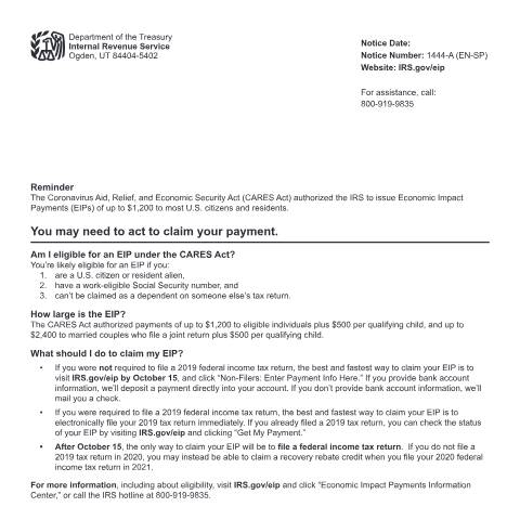 Document preview: IRS Other n1444aes — IRS, United States