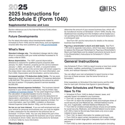 Document preview: IRS Instructions i1040se — IRS, United States (CERFA n°INST-1040SE)